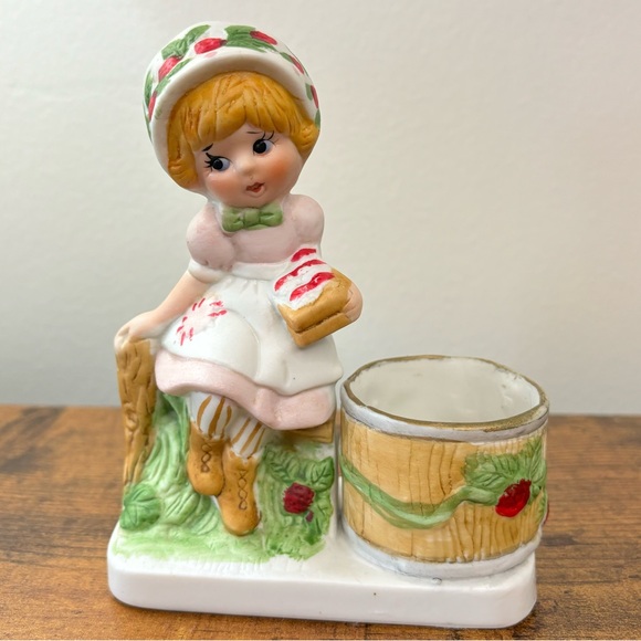 💕2/$20💕 Vintage Jasco Strawberry Patches Ceramic Votive Candle holder - Picture 11 of 11